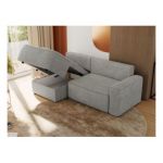 Narożnik BELLUNO L - strona lewa - jasnoszary, struktura