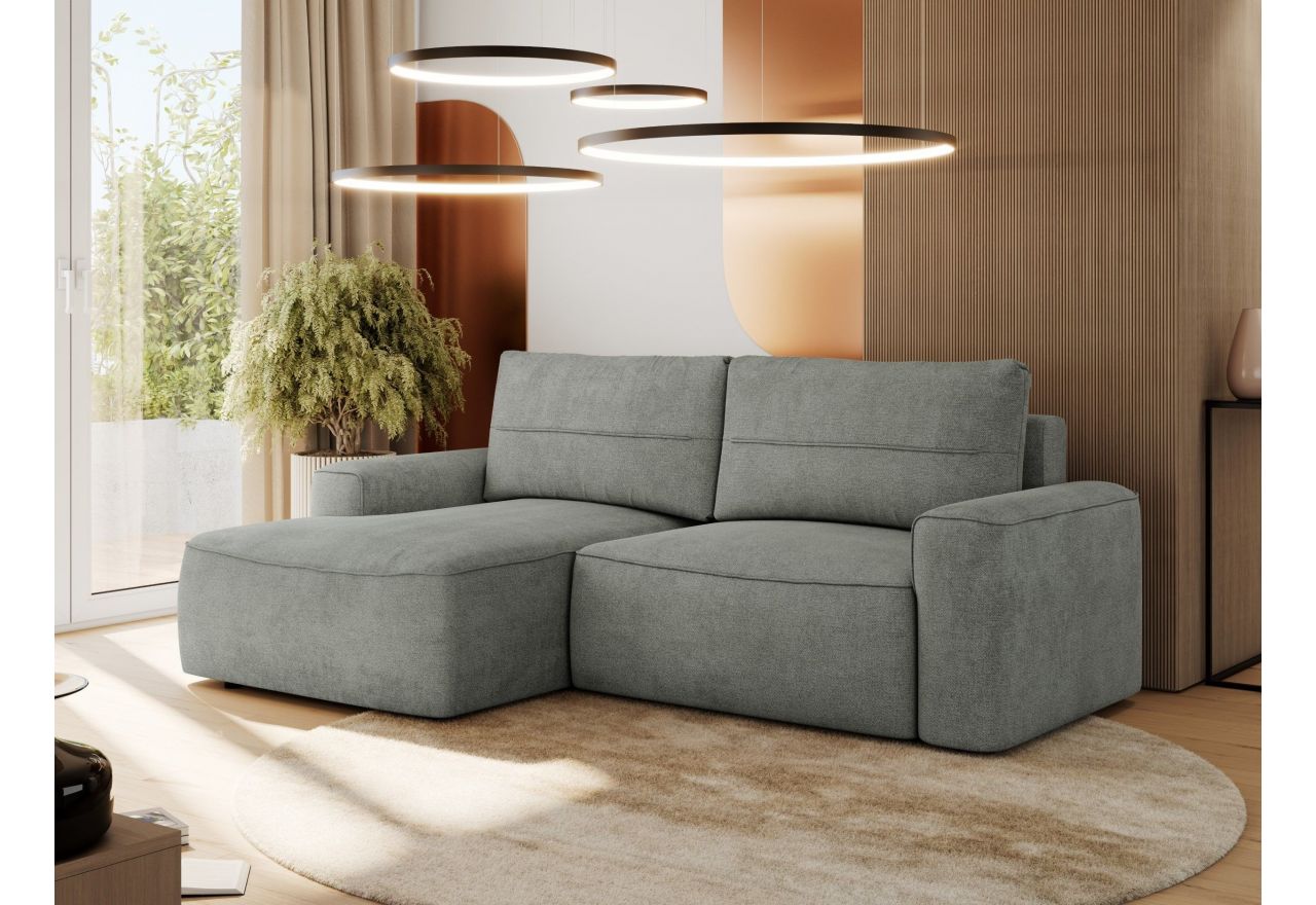 Narożnik BELLUNO L - strona lewa - szary, struktura