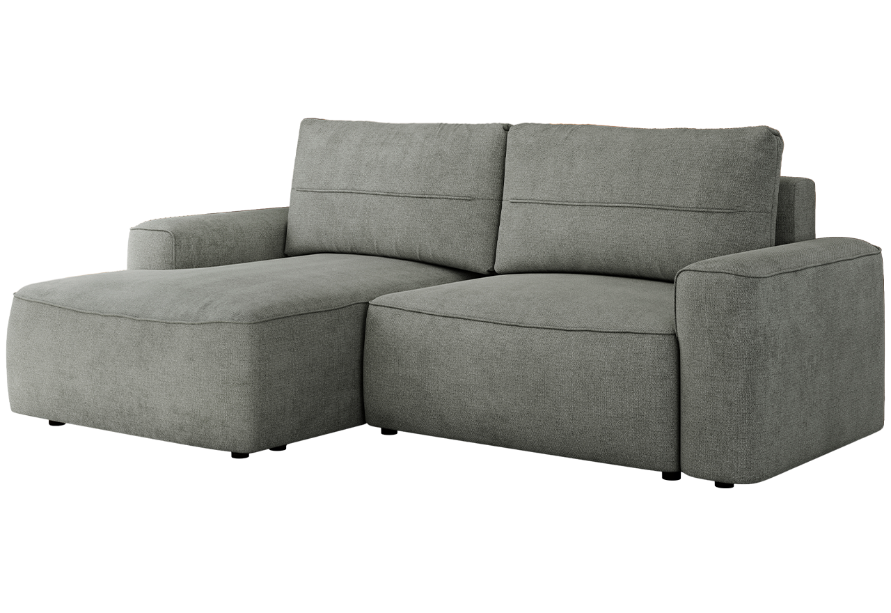 Narożnik BELLUNO L - strona lewa - szary, struktura