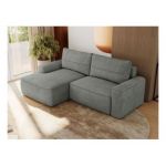 Narożnik BELLUNO L - strona lewa - szary, struktura