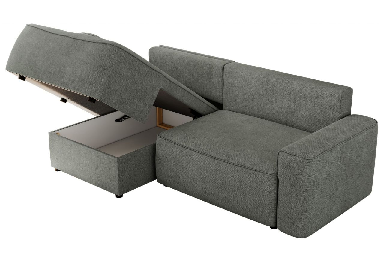 Narożnik BELLUNO L - strona lewa - szary, struktura