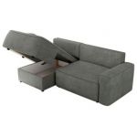 Narożnik BELLUNO L - strona lewa - szary, struktura