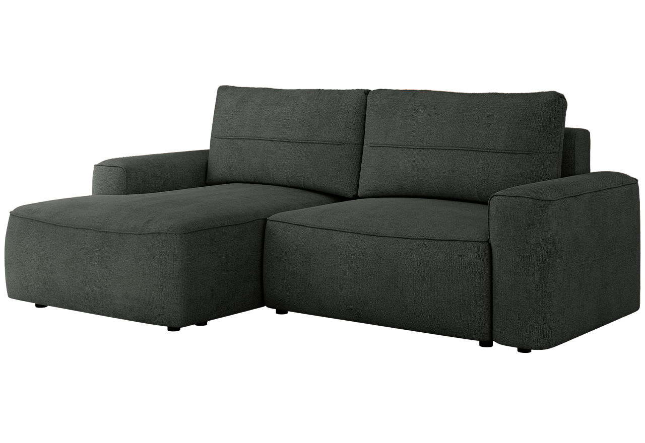 Narożnik BELLUNO L - strona lewa - ciemnoszary, struktura