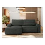 Narożnik BELLUNO L - strona lewa - ciemnoszary, struktura