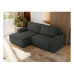 Narożnik BELLUNO L - strona lewa - ciemnoszary, struktura