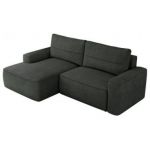 Narożnik BELLUNO L - strona lewa - ciemnoszary, struktura