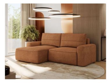 Narożnik BELLUNO L - strona lewa - pomarańczowy, struktura