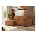 Narożnik BELLUNO L - strona lewa - pomarańczowy, struktura