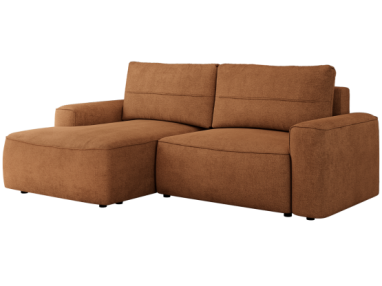 Narożnik BELLUNO L - strona lewa - pomarańczowy, struktura