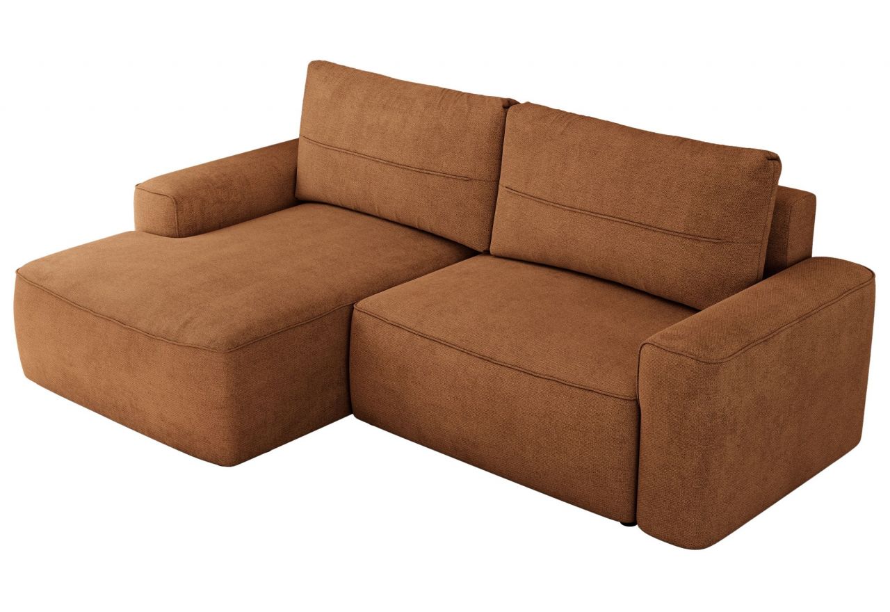 Narożnik BELLUNO L - strona lewa - pomarańczowy, struktura