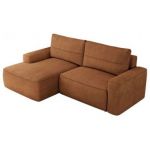 Narożnik BELLUNO L - strona lewa - pomarańczowy, struktura