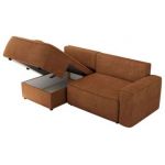 Narożnik BELLUNO L - strona lewa - pomarańczowy, struktura