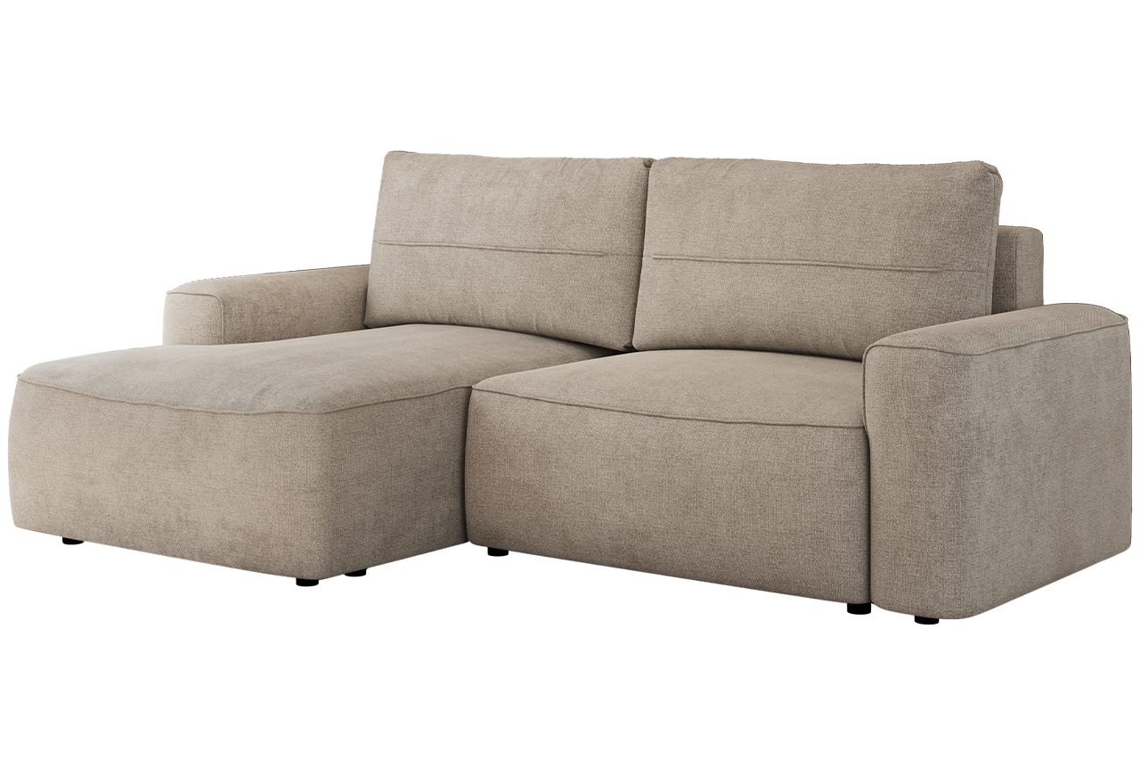 Narożnik BELLUNO L - strona lewa - beżowy, struktura