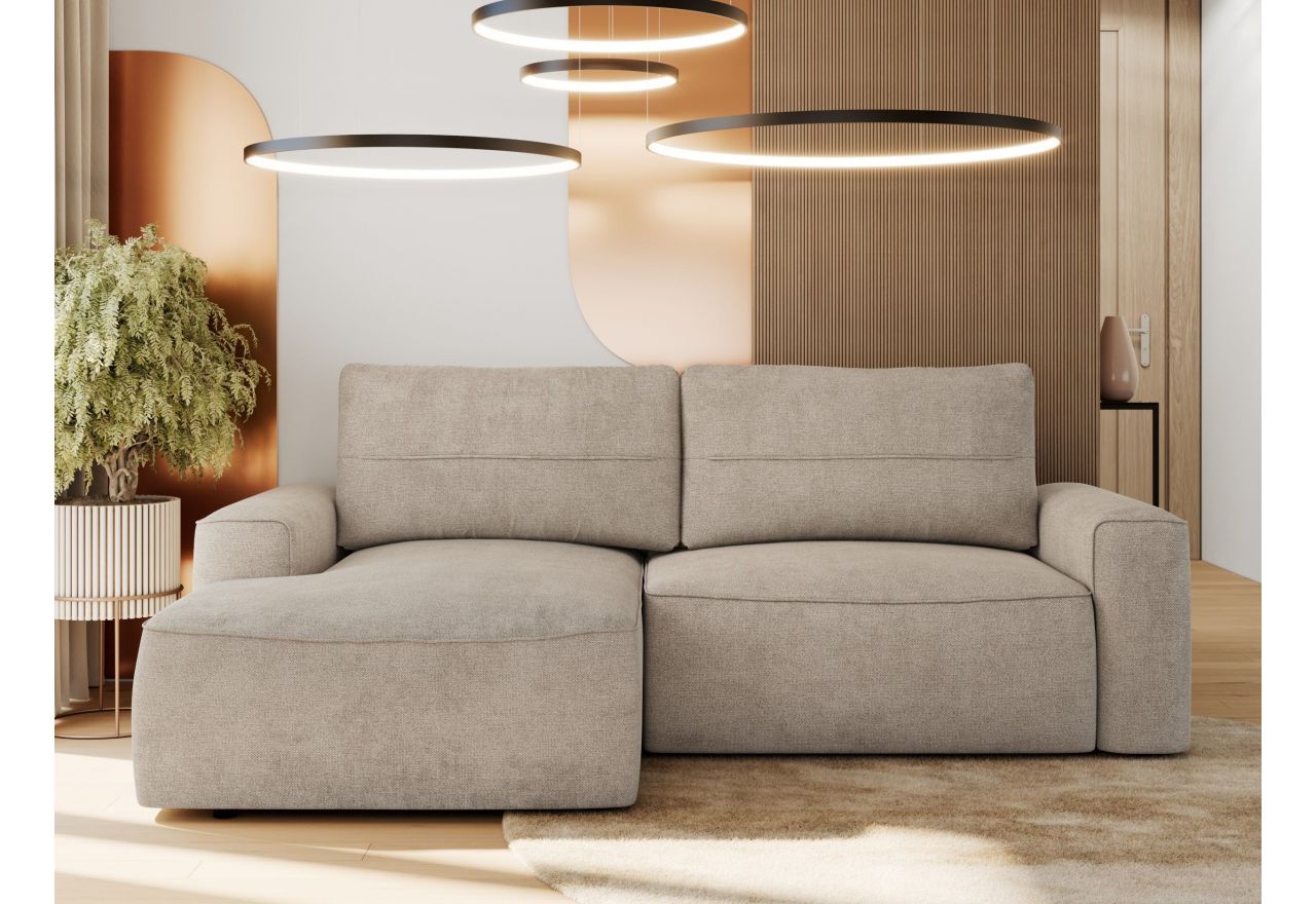 Narożnik BELLUNO L - strona lewa - beżowy, struktura