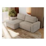 Narożnik BELLUNO L - strona lewa - beżowy, struktura