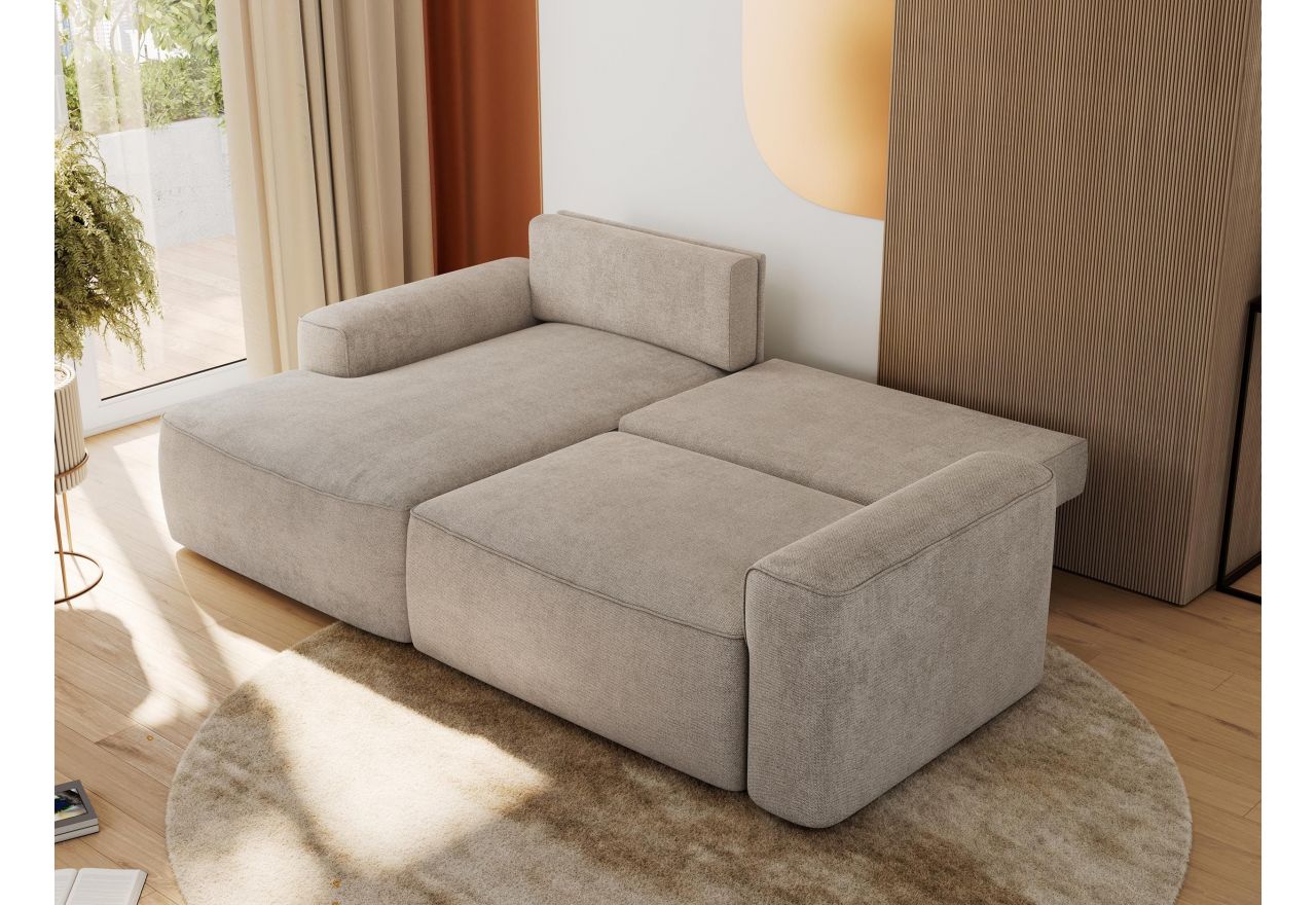 Narożnik BELLUNO L - strona lewa - beżowy, struktura