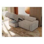 Narożnik BELLUNO L - strona lewa - beżowy, struktura