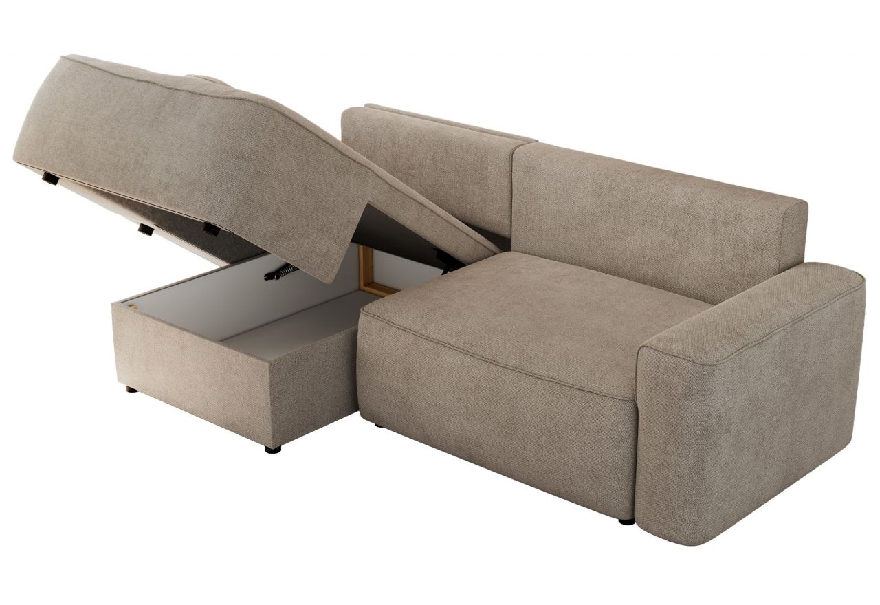 Narożnik BELLUNO L - strona lewa - beżowy, struktura