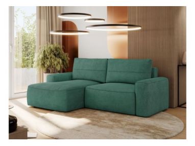 Narożnik BELLUNO L - strona lewa - zielony, struktura