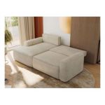 Narożnik BELLUNO L - strona lewa - beżowy, welwet