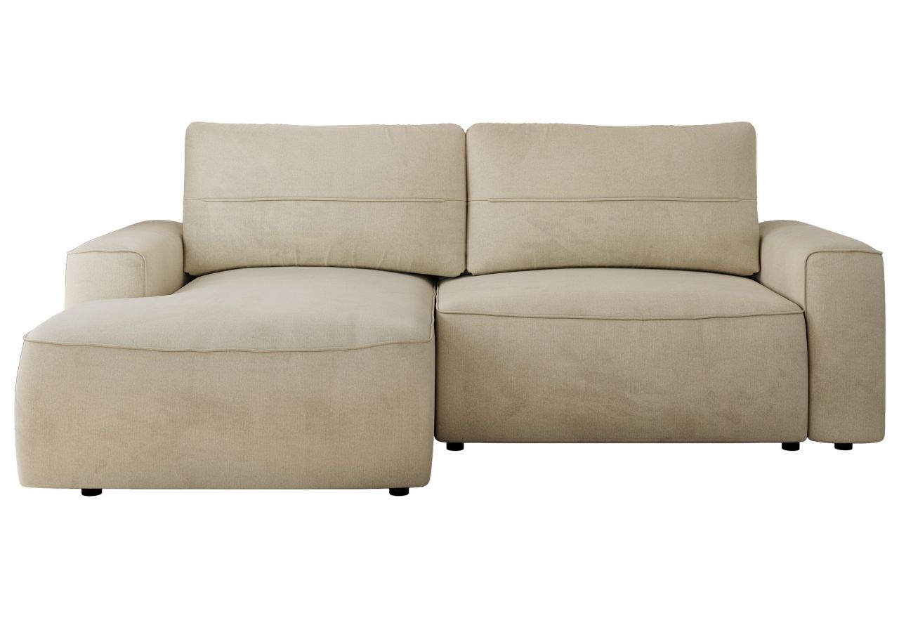 Narożnik BELLUNO L - strona lewa - beżowy, welwet