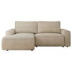 Narożnik BELLUNO L - strona lewa - beżowy, welwet