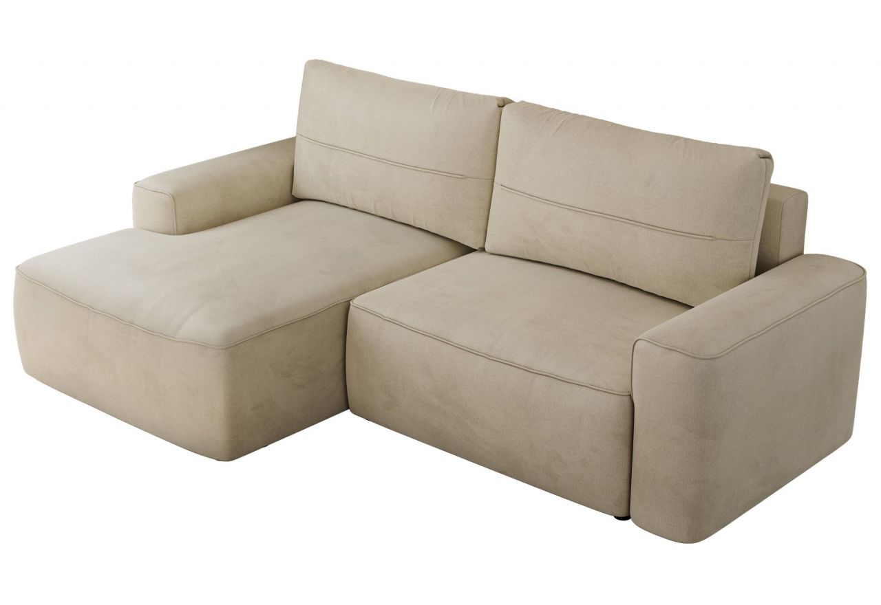 Narożnik BELLUNO L - strona lewa - beżowy, welwet