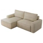 Narożnik BELLUNO L - strona lewa - beżowy, welwet