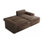 Narożnik BELLUNO L - strona lewa - brązowy, welwet