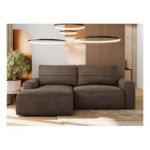 Narożnik BELLUNO L - strona lewa - brązowy, welwet