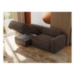 Narożnik BELLUNO L - strona lewa - brązowy, welwet