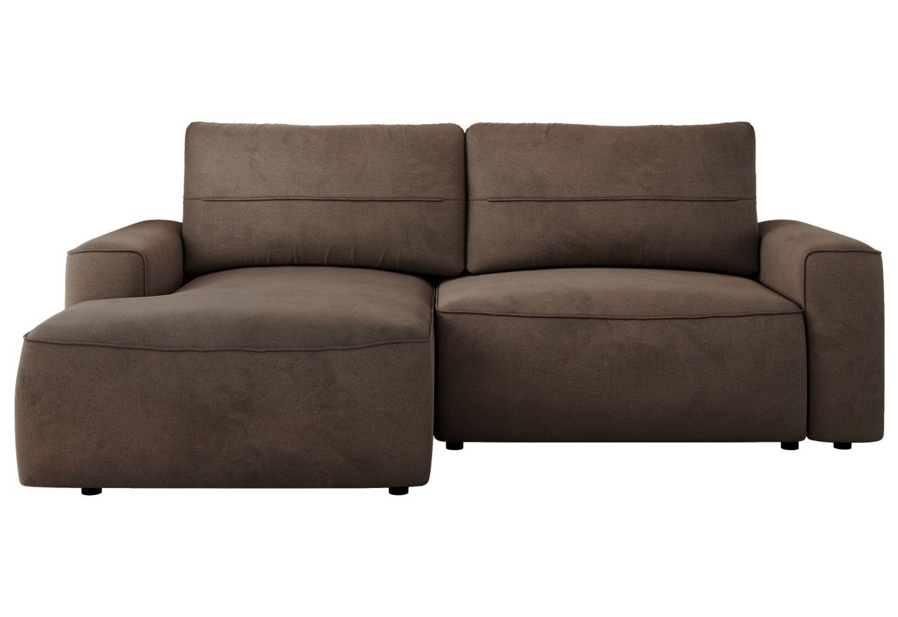 Narożnik BELLUNO L - strona lewa - brązowy, welwet