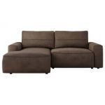 Narożnik BELLUNO L - strona lewa - brązowy, welwet