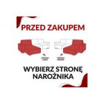 Narożnik BELLUNO L - strona lewa - brązowy, welwet