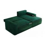 Narożnik BELLUNO L - strona lewa - ciemnozielony, welwet