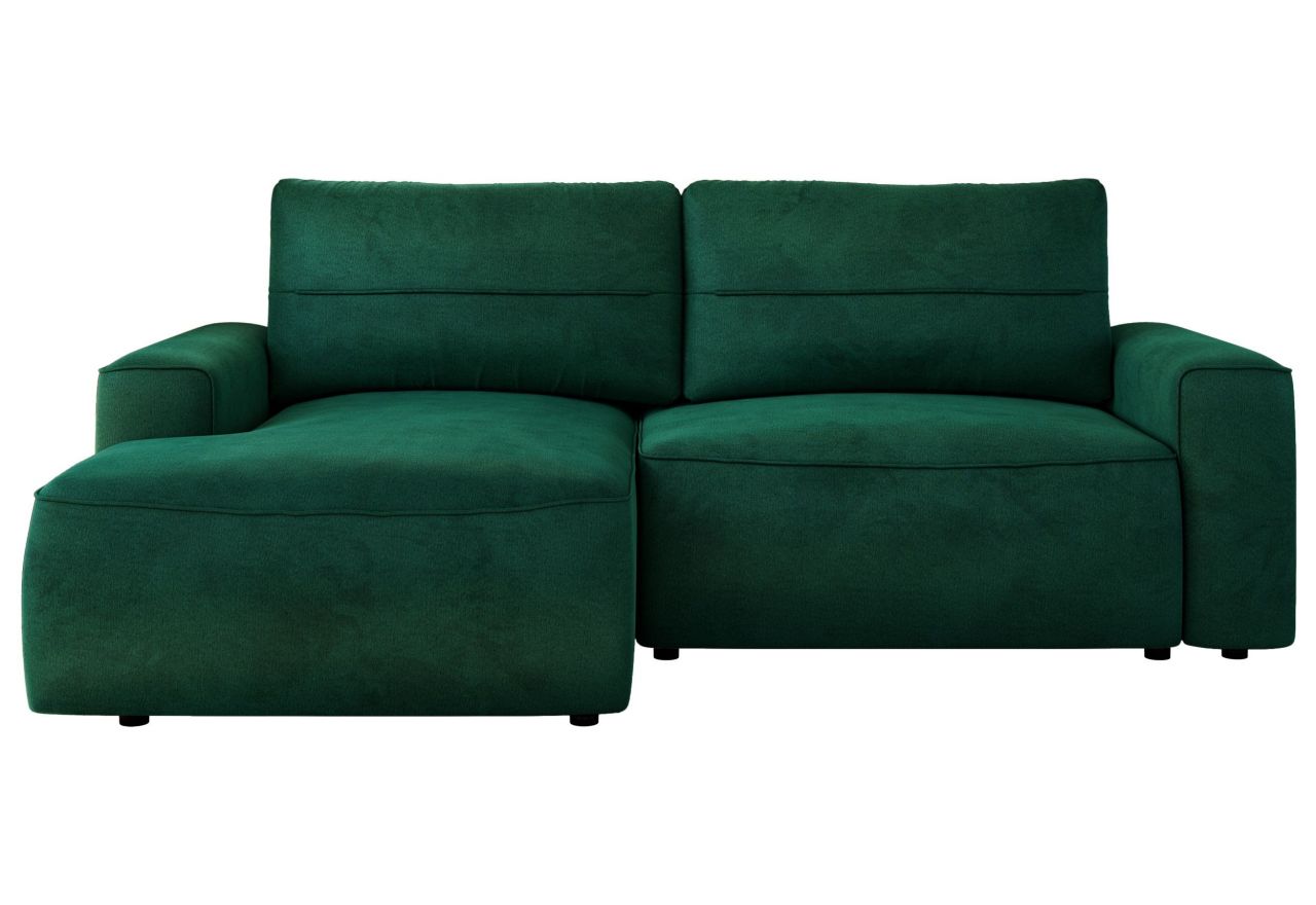 Narożnik BELLUNO L - strona lewa - ciemnozielony, welwet