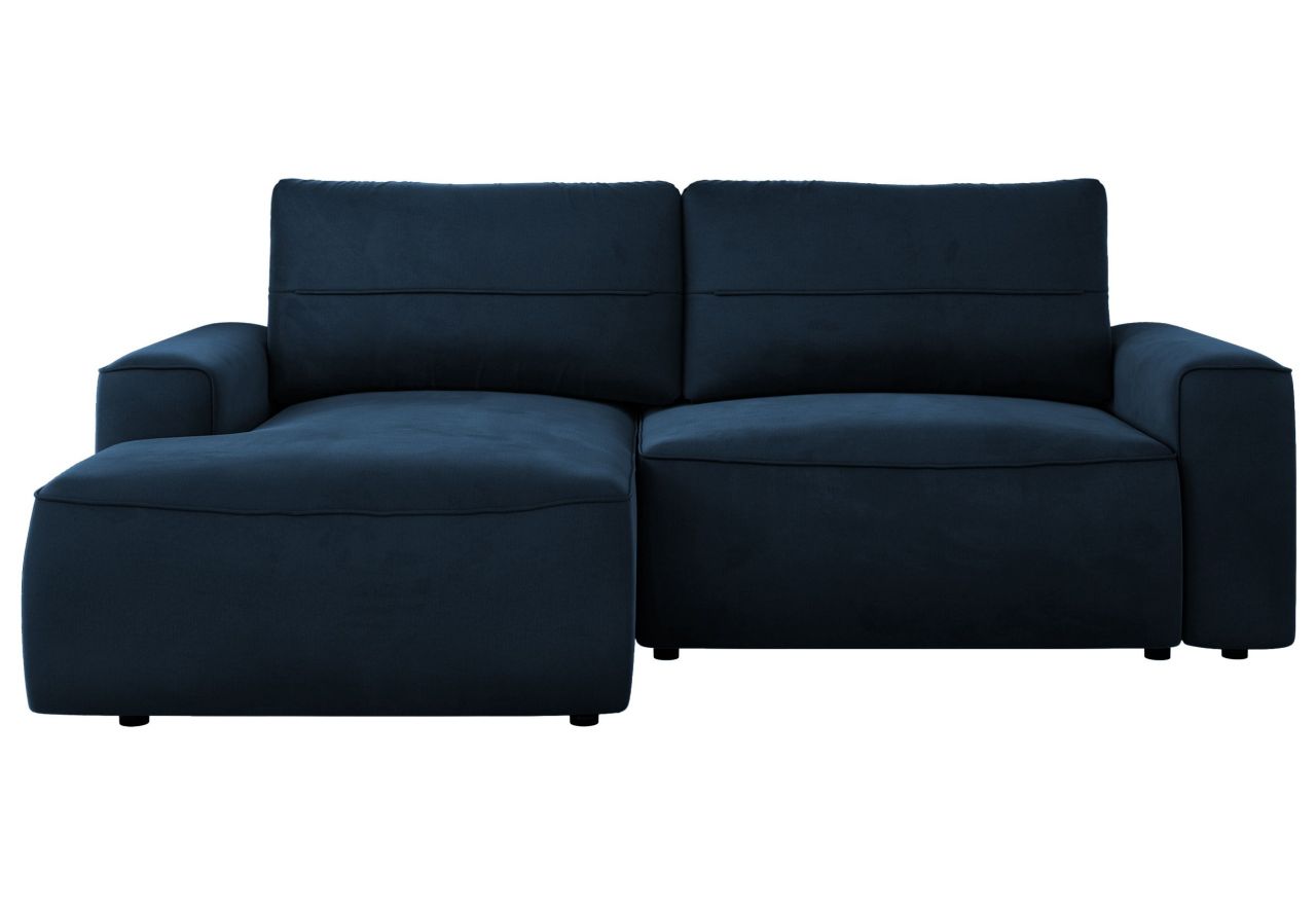 Narożnik BELLUNO L - strona lewa - ciemnoniebieski, welwet