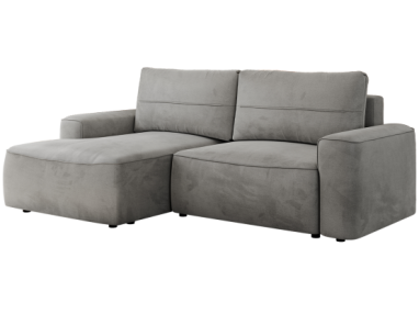 Narożnik BELLUNO L - strona lewa - jasnoszary, welwet