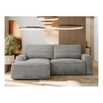 Narożnik BELLUNO L - strona lewa - jasnoszary, welwet