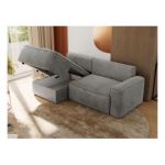 Narożnik BELLUNO L - strona lewa - jasnoszary, welwet