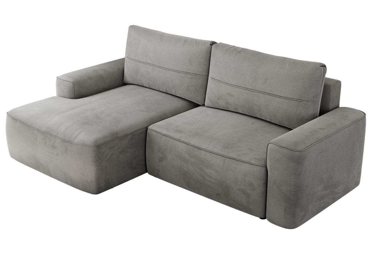 Narożnik BELLUNO L - strona lewa - jasnoszary, welwet