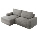 Narożnik BELLUNO L - strona lewa - jasnoszary, welwet