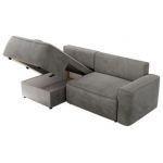 Narożnik BELLUNO L - strona lewa - jasnoszary, welwet