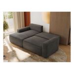 Narożnik BELLUNO L - strona lewa - ciemnoszary, welwet