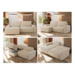 Narożnik BELLUNO L - strona lewa - beżowy, boucle