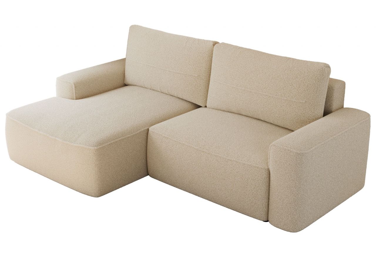 Narożnik BELLUNO L - strona lewa - beżowy, boucle