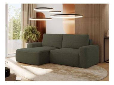 Narożnik BELLUNO L - strona lewa - ciemnozielony, boucle