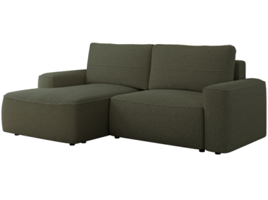 Narożnik BELLUNO L - strona lewa - ciemnozielony, boucle