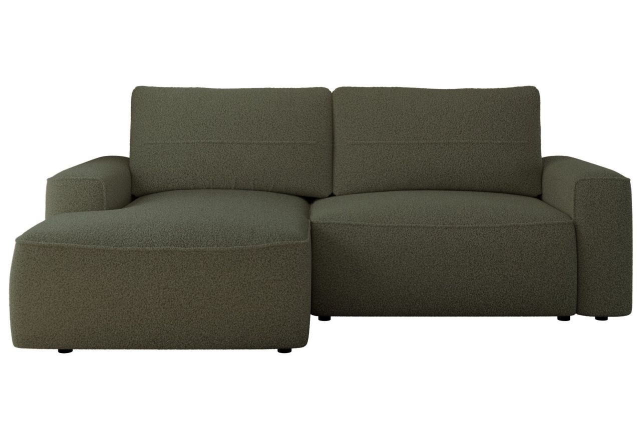 Narożnik BELLUNO L - strona lewa - ciemnozielony, boucle