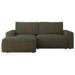 Narożnik BELLUNO L - strona lewa - ciemnozielony, boucle